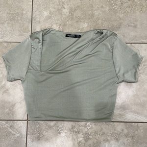 Nasty Gal asymmetric crop top